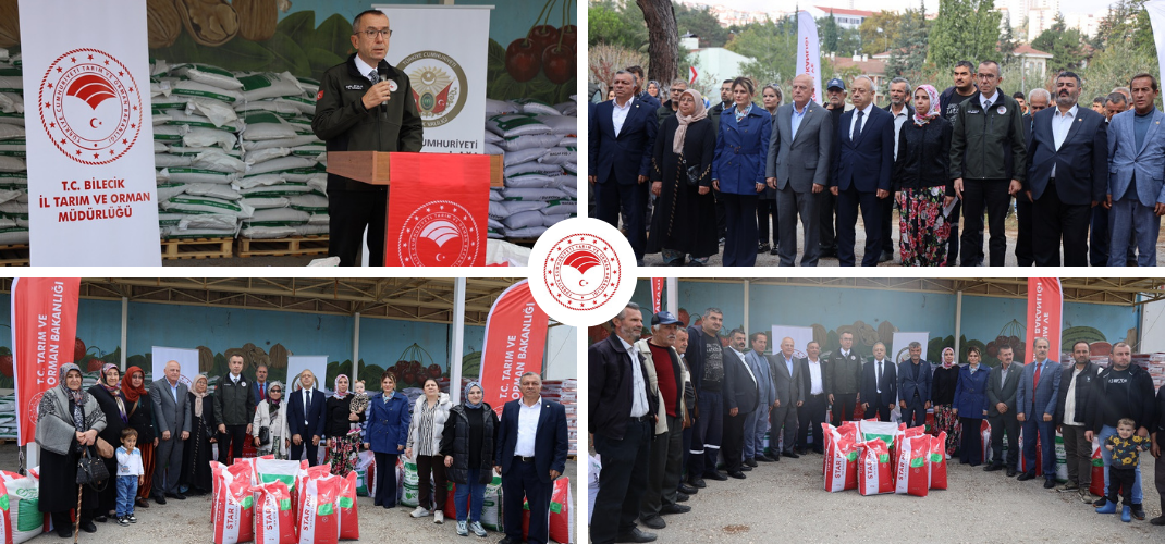 BİLECİK’TE 240 ÇİFTÇİYE 64 TON YEM BİTKİSİ TOHUMU DESTEĞİ