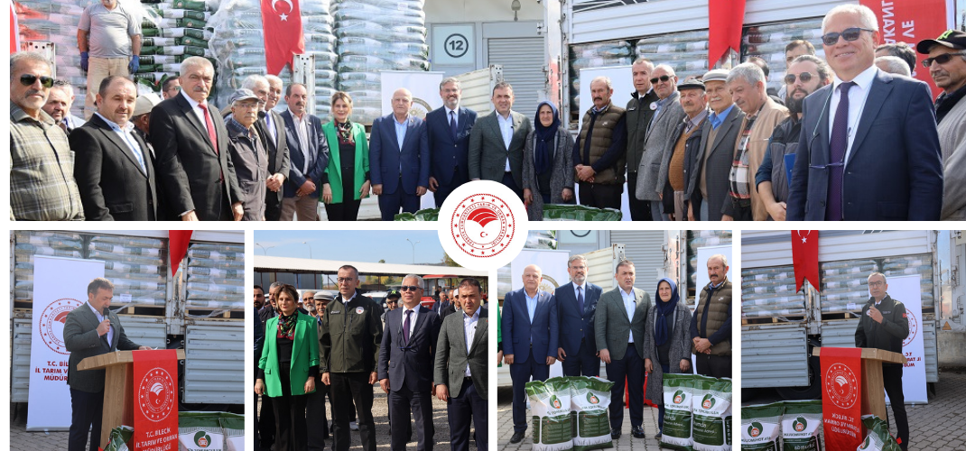 BİLECİK’TE BUĞDAY TOHUMLUK PROJESİYLE 901 ÇİFTÇİYE 508 TON TOHUM DAĞITILDI